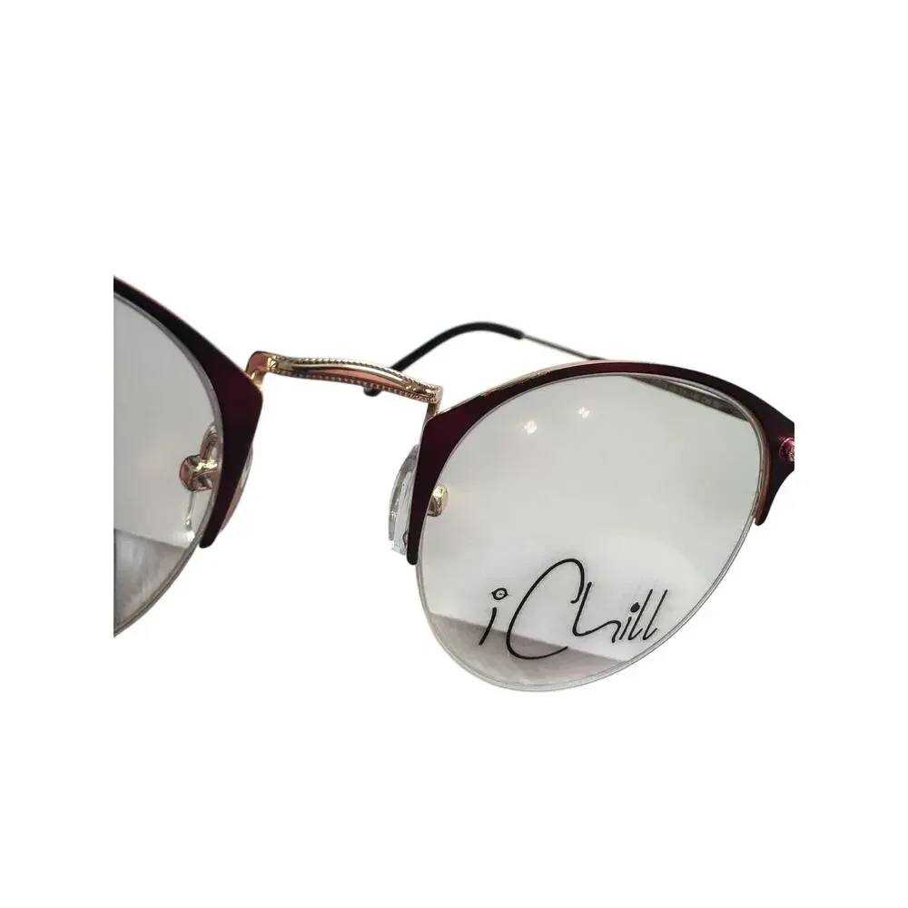 NWOT I Chiil red and gold half frame eye glasses
